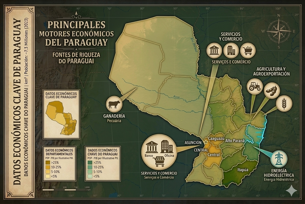 PIB por departamento no Paraguai